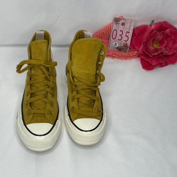 Converse Chuck Taylor Star 70 Suede Sandy Taupe Brown High Top Sneakers Size 5 - Picture 2 of 12